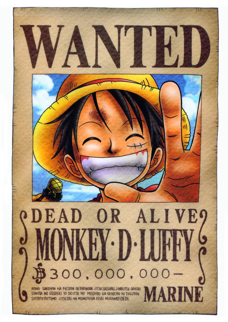 صور شخصيات ون بيس على شكل مطلوبين One-Piece-Wanted